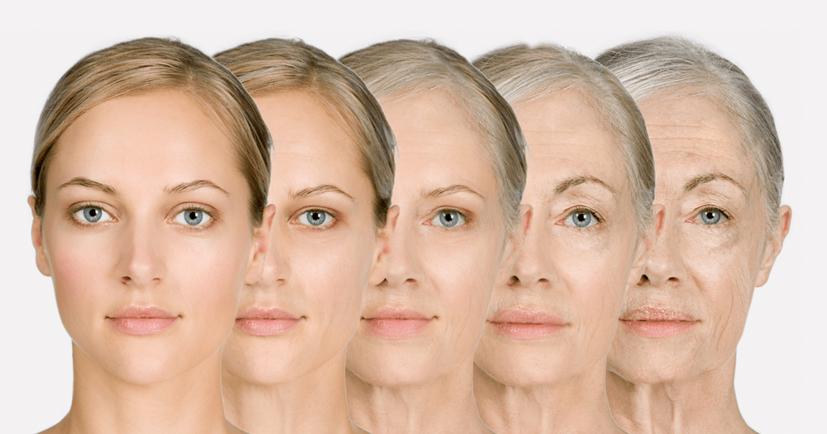 alternde Gesichtshaut bei Frauen